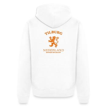 TILBURG Nederland Niederlande Pays-Bas - Veste à capuche bio Premium Unisexe - blanc - Dos - Thijin (182cm)