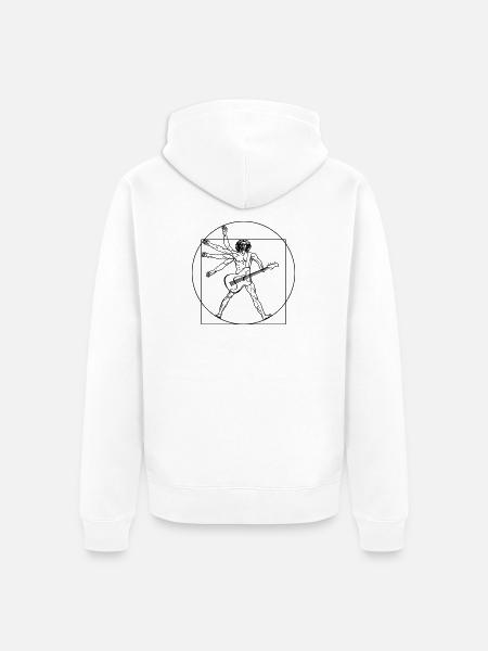 Sparvinci rock - Unisex Premium Organic Zip Hoodie - white