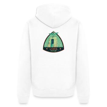Lisbonne Portugal, christ roi - Veste à capuche bio Premium Unisexe - blanc - Dos - Thijin (182cm)