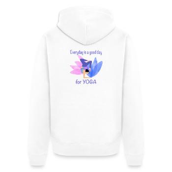 Yoga - Veste à capuche bio Premium Unisexe - blanc - Dos - Thijin (182cm)