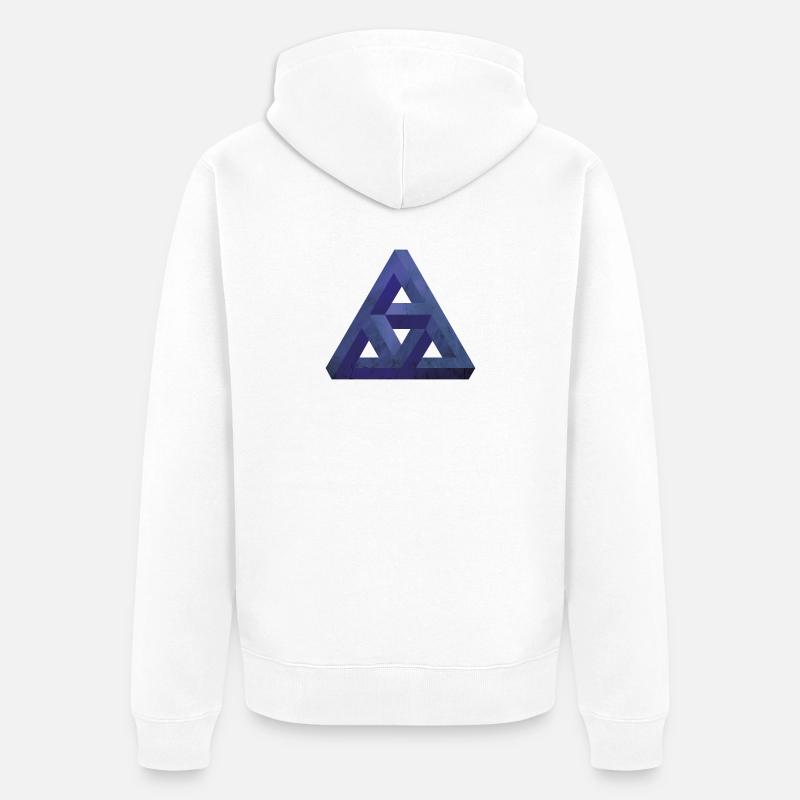 Illusion de prisme individuel - Veste à capuche bio Premium Unisexe - blanc