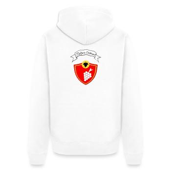 pfälzer shirt, Pälzer original, pfalz sprüche - Unisex Premium Bio Zip Hoodie - Weiß - Hinten - Thijin (182cm)