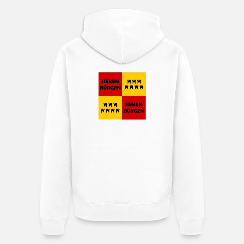 Der Siebenbürger - Unisex Premium Bio Zip Hoodie - Weiß