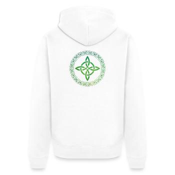 Celtic Knot - Unisex Premium Bio Zip Hoodie - Weiß - Hinten - Thijin (182cm)