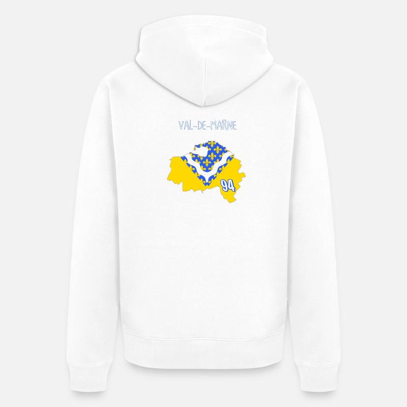 Val de marne - Veste à capuche bio Premium Unisexe - blanc