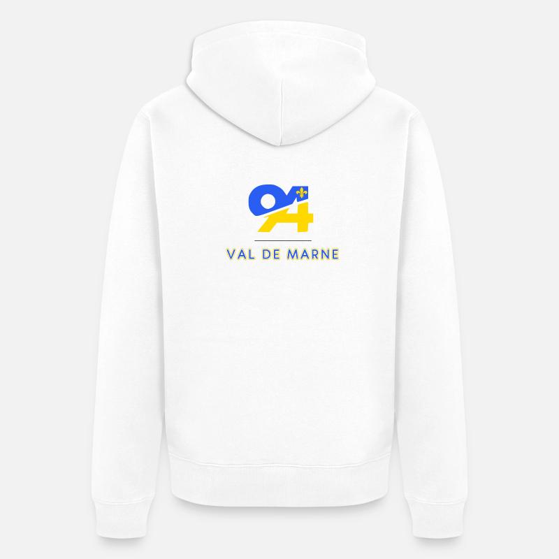 Val de marne - Veste à capuche bio Premium Unisexe - blanc