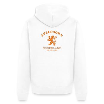 APELDOORN Nederland Niederlande Pays-Bas - Veste à capuche bio Premium Unisexe - blanc - Dos - Thijin (182cm)