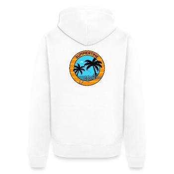 Malibu d’été - Veste à capuche bio Premium Unisexe - blanc - Dos - Thijin (182cm)