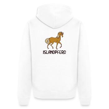 Horses Horse fan Icelandic horses Saying Horse love - Unisex Premium Organic Zip Hoodie - white - Back - Thijin (182cm)
