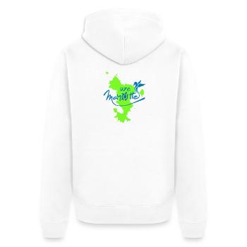 Mayotte - Unisex Premium Bio Zip Hoodie - Weiß - Hinten - Thijin (182cm)