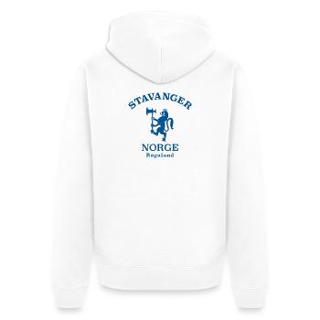 STAVANGER Norwegen Norway Norge - Unisex Premium Organic Zip Hoodie - white - Back - Thijin (182cm)