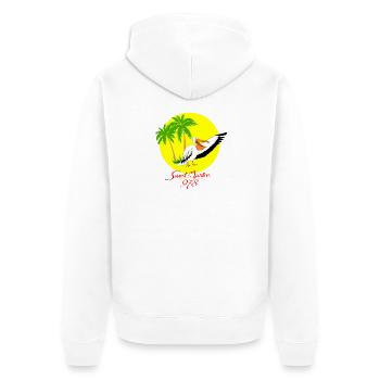 Sint Maarten - Unisex Premium Organic Zip Hoodie - white - Back - Thijin (182cm)