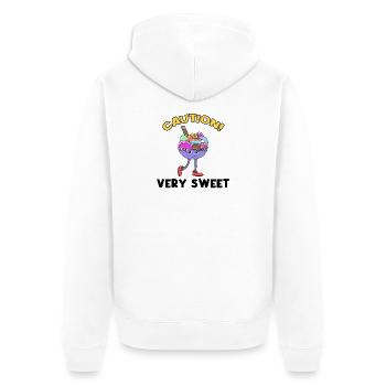 Donut Sweets Statement Délicieux Dessert - Veste à capuche bio Premium Unisexe - blanc - Dos - Thijin (182cm)