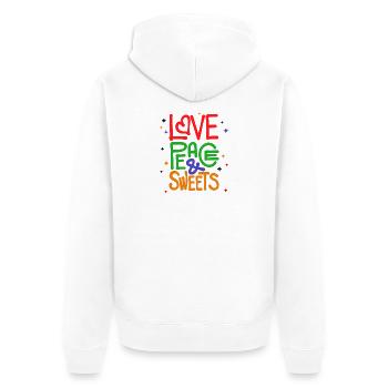 Sweets Statement Dessert Snacking Délicieux - Veste à capuche bio Premium Unisexe - blanc - Dos - Thijin (182cm)