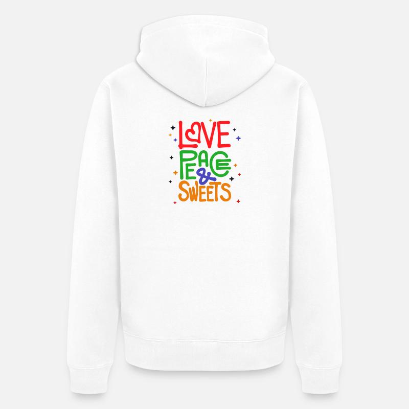 Sweets Statement Dessert Snacking Délicieux - Veste à capuche bio Premium Unisexe - blanc