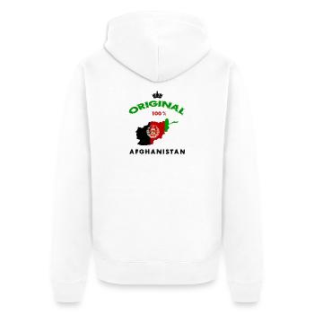 Design original du drapeau de l'Afghanistan - Veste à capuche bio Premium Unisexe - blanc - Dos - Thijin (182cm)