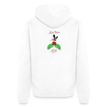 Sint Maarten - Unisex Premium Organic Zip Hoodie - white - Back - Thijin (182cm)