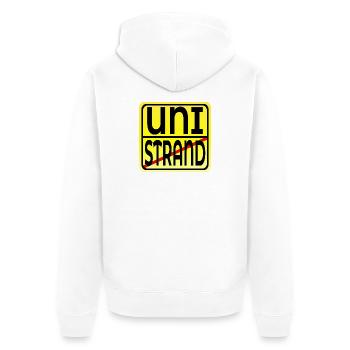 Universität Studenten - Unisex Premium Bio Zip Hoodie - Weiß - Hinten - Thijin (182cm)