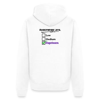 Horoscope Zodiac Sign Capricorn Cool Statement - Unisex Premium Organic Zip Hoodie - white - Back - Thijin (182cm)