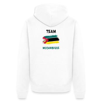 Drapeaux de l'équipe du Mozambique - Veste à capuche bio Premium Unisexe - blanc - Dos - Thijin (182cm)