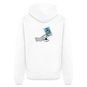 Bretagne - Veste à capuche bio Premium Unisexe - blanc - Dos - Thijin (182cm)