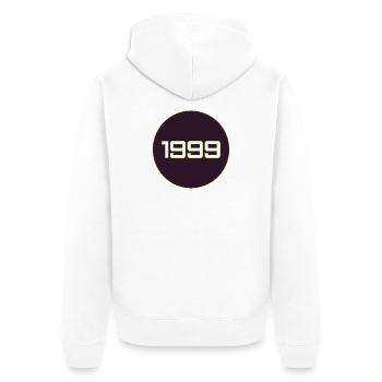 1999 Rétro - Veste à capuche bio Premium Unisexe - blanc - Dos - Thijin (182cm)