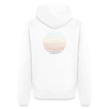 illustration d’aventure ronde - Veste à capuche bio Premium Unisexe - blanc - Dos - Thijin (182cm)