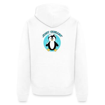 Arktis Tier Schnee Kalt Pinguin Seevogel Eis Vogel - Unisex Premium Bio Zip Hoodie - Weiß - Hinten - Thijin (182cm)