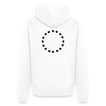 Cercle des cœurs - Veste à capuche bio Premium Unisexe - blanc - Dos - Thijin (182cm)