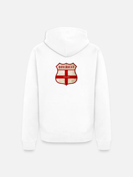 Birkenhead England Wappen - Unisex Premium Bio Zip Hoodie - Weiß