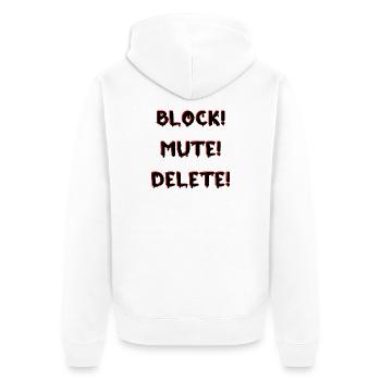 SUPPRESSION DE LA MUETTE DE BLOC - Veste à capuche bio Premium Unisexe - blanc - Dos - Thijin (182cm)