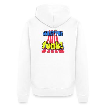 What the funk cadeau homme ou femme - Veste à capuche bio Premium Unisexe - blanc - Dos - Thijin (182cm)