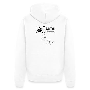 Taufe im Advent Segen der Geburt Christi Stern - Unisex Premium Bio Zip Hoodie - Weiß - Hinten - Thijin (182cm)
