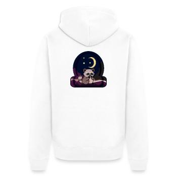 RATON LAVEUR - CROISSANT DE LUNE - Veste à capuche bio Premium Unisexe - blanc - Dos - Thijin (182cm)