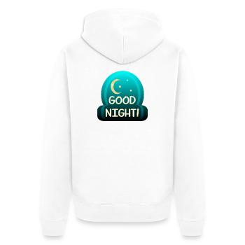 Gute Nacht - Schlafen - Unisex Premium Bio Zip Hoodie - Weiß - Hinten - Thijin (182cm)