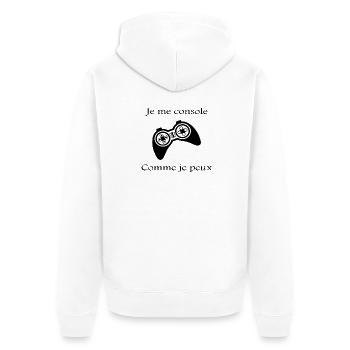 manette de jeu vidéo - Veste à capuche bio Premium Unisexe - blanc - Dos - Thijin (182cm)
