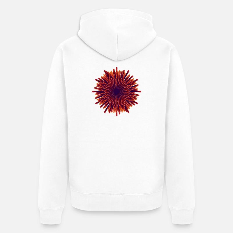 Fleur vectorielle - Veste à capuche bio Premium Unisexe - blanc