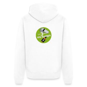 3 ème mi-temps - Veste à capuche bio Premium Unisexe - blanc - Dos - Thijin (182cm)