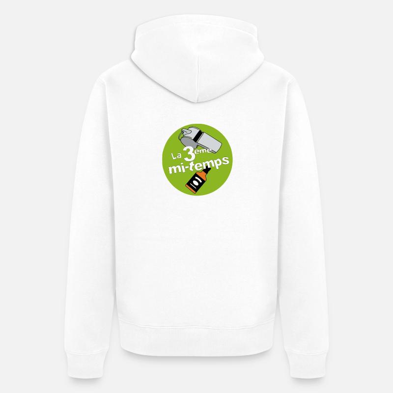 3 ème mi-temps - Veste à capuche bio Premium Unisexe - blanc