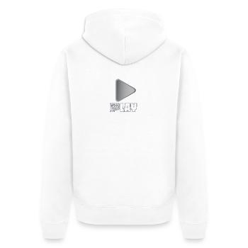 Spielen - Unisex Premium Bio Zip Hoodie - Weiß - Hinten - Thijin (182cm)