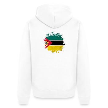 Design du drapeau du Mozambique - Veste à capuche bio Premium Unisexe - blanc - Dos - Thijin (182cm)