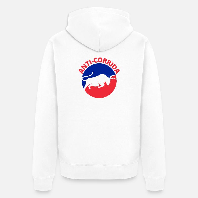 corrida, anti-corrida - Veste à capuche bio Premium Unisexe - blanc