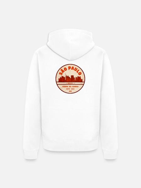 São Paulo Skyline 1822 - Unisex Premium Organic Zip Hoodie - white