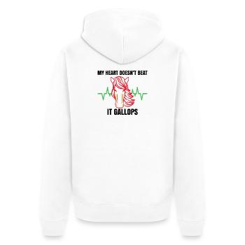 Étalon Cool Chevaux islandais Cheval Déclaration d’amour - Veste à capuche bio Premium Unisexe - blanc - Dos - Thijin (182cm)
