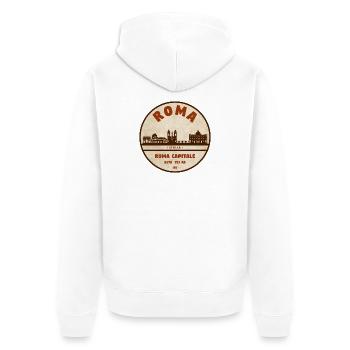 Roman Capital Roma Silhouette - Unisex Premium Organic Zip Hoodie - white - Back - Thijin (182cm)