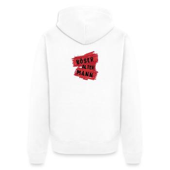 Böser Alter Mann - Unisex Premium Bio Zip Hoodie - Weiß - Hinten - Thijin (182cm)