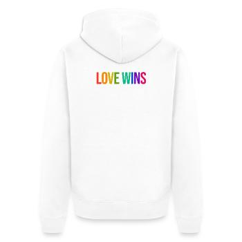Rainbow Lgbt Equality Statement Pride - Unisex Premium Organic Zip Hoodie - white - Back - Thijin (182cm)