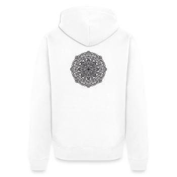 Mandala - Unisex Premium Organic Zip Hoodie - white - Back - Thijin (182cm)
