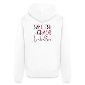 Familien Chaos Controllerin - Unisex Premium Bio Zip Hoodie - Weiß - Hinten - Thijin (182cm)