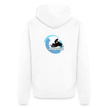 moto neige - Veste à capuche bio Premium Unisexe - blanc - Dos - Thijin (182cm)